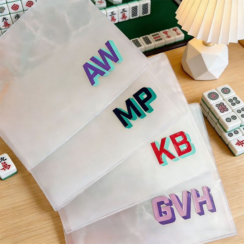 Mahjong Card Sleeve Gift for Mah Jongg Player Custom Holder Tri Fold Protector Gift for Mom Hostess Idea