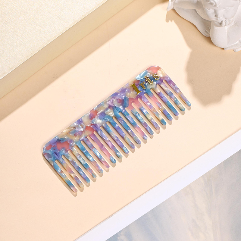 Personalized Amber Hair Comb Custom Initial Acetate Hair Comb Marble Hair Comb Wedding Bridesmaid Gift Portable Pocket Hair Comb, Bridal Gift