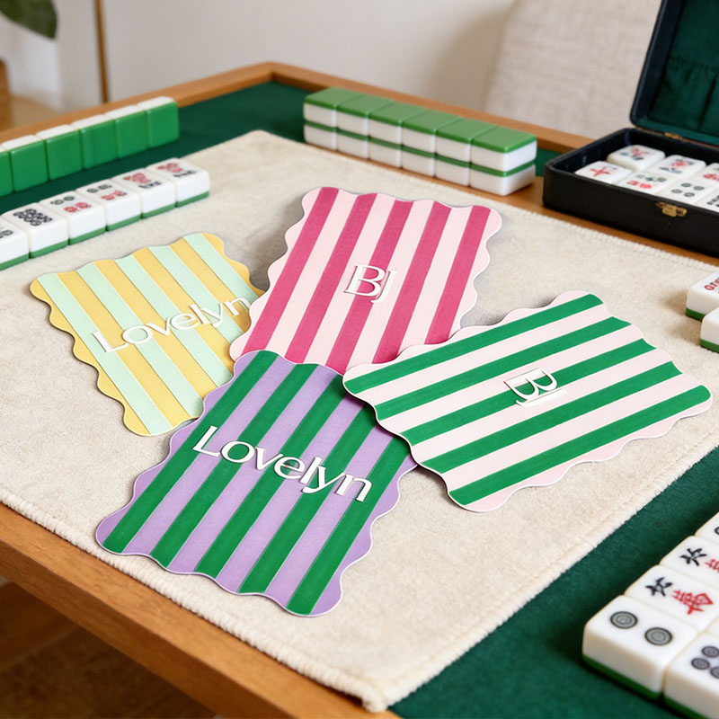 Mahjong Tile Mixer Personalized Mahjong Accessory Mahj Gift Tile Shuffler Mahjongg Lover Gift Custom Sponsor Souvenir Trendy Stripe Shuffler