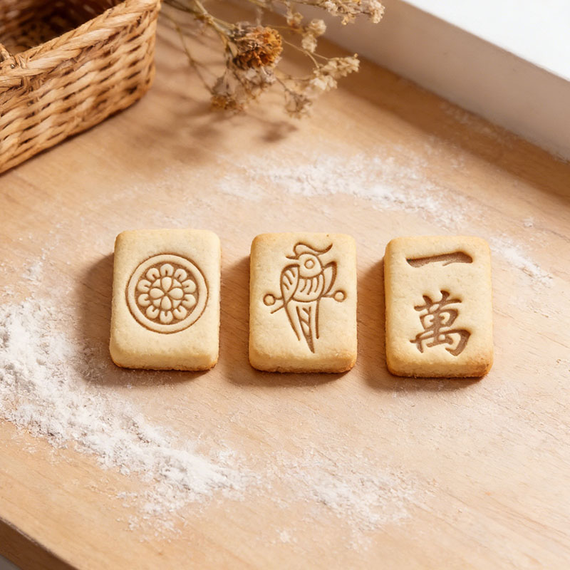 Mahjong Cookie Cutters Set 一萬 雀牌 一筒 Tiles Lunar New Year Baking