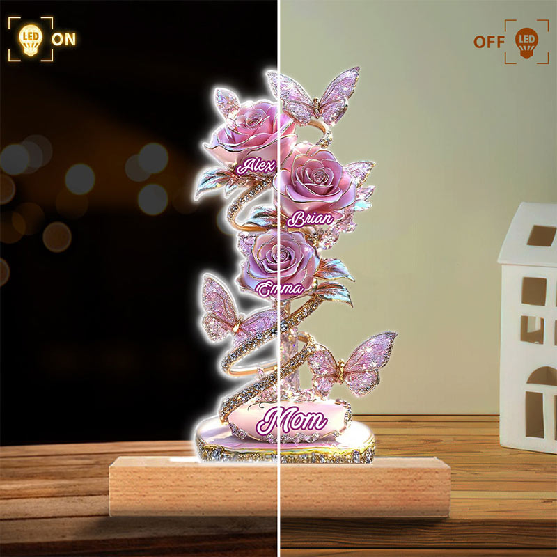 Personalized My Garden Gift For Mom Grandma Custom Shaped Acrylic Plaque Mother's Day Gift