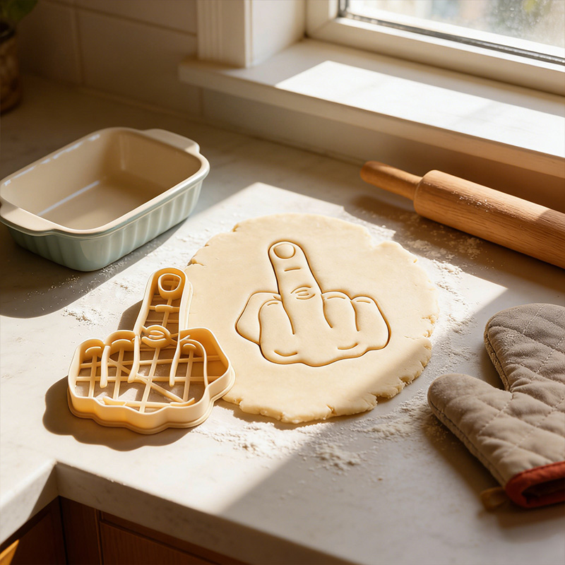 Personalized Funny Middle Finger Cookie Cutter Adult Novelty Bake Tool Fuck You Sign Fuck Off Middle Finger Hand Fingers Cookie Cutter