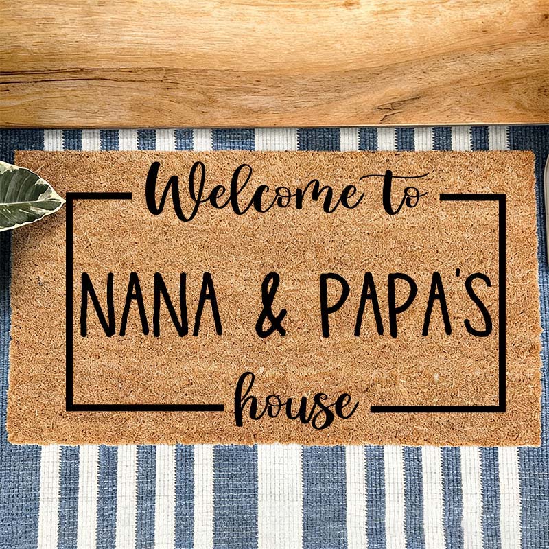 Personalized Grandparents Welcome Doormat a Thoughtful Housewarming Gift for Family Home Welcome Mat for Home New Home Gift