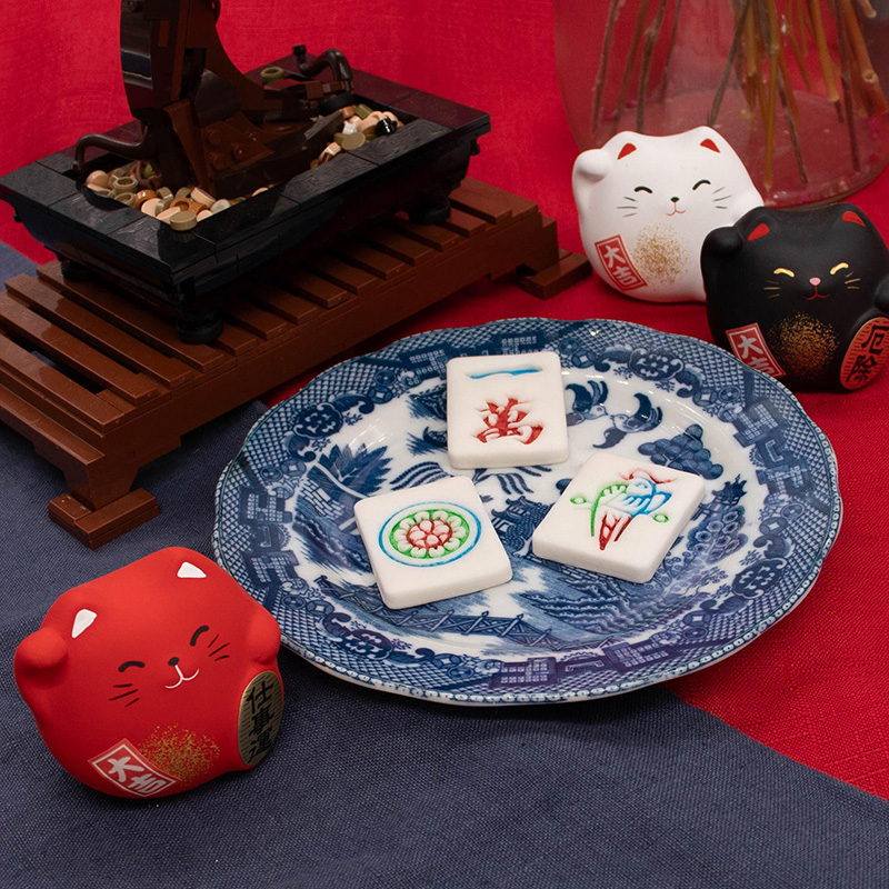 Personalized 3D Printed 一萬, 雀牌, 一筒 Dragon Tiles (中 發) Cookie Cutter Tiles Lunar New Year Baking