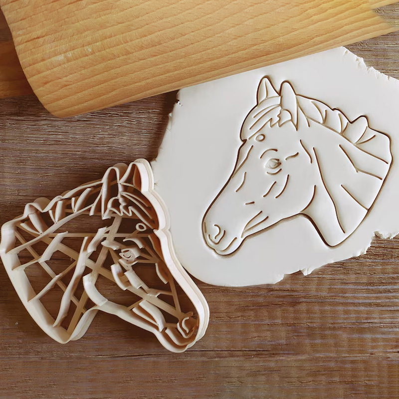 Personalized Horse Cookie Cutter Gift For Horse Lover Barn Owner Cutter 3D Printed Baking Supplies Fondant Tool Craft Stamp for Riding Lovers