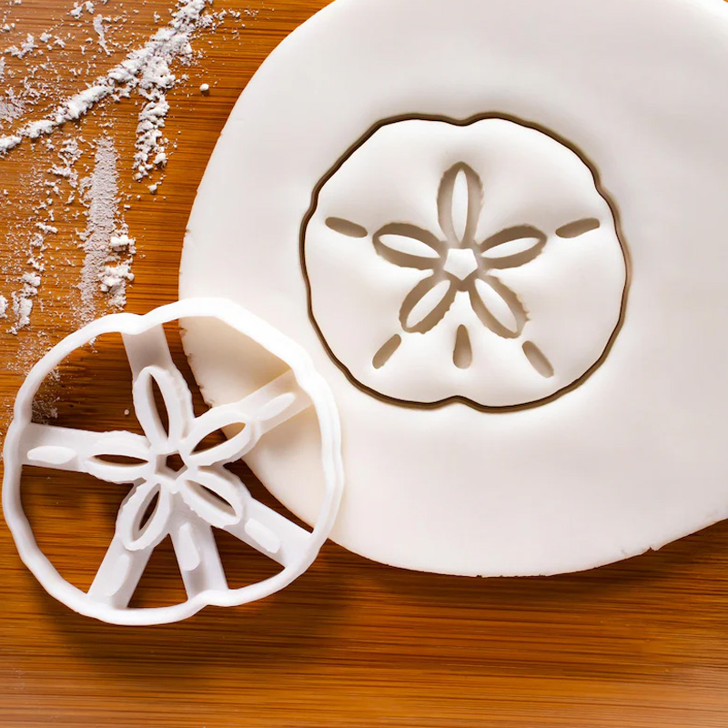 Personalized Sand Dollar Cookie Cutter Nautical Beach Theme Baking 3D Printed Baking Tool Beach Parties Craft Stamp for Fishing Lover