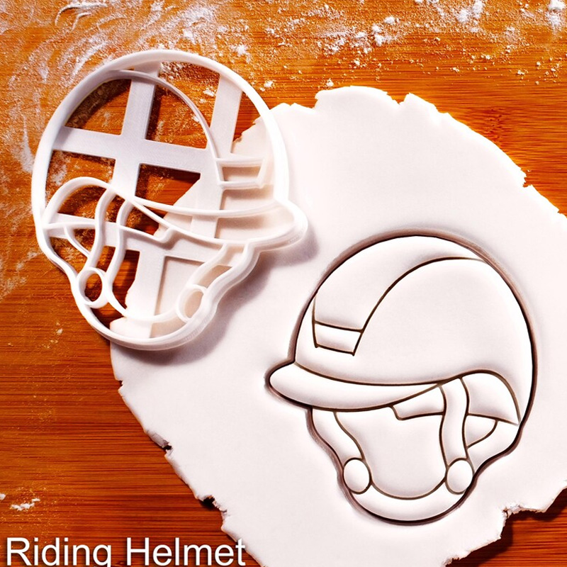 Personalized Horse Racing Shape for Equestrian Sports Party Baking Jockey Cookie Cutter 3D Printed Baking Supplies Fondant Tool Craft Stamp for Riding Lovers