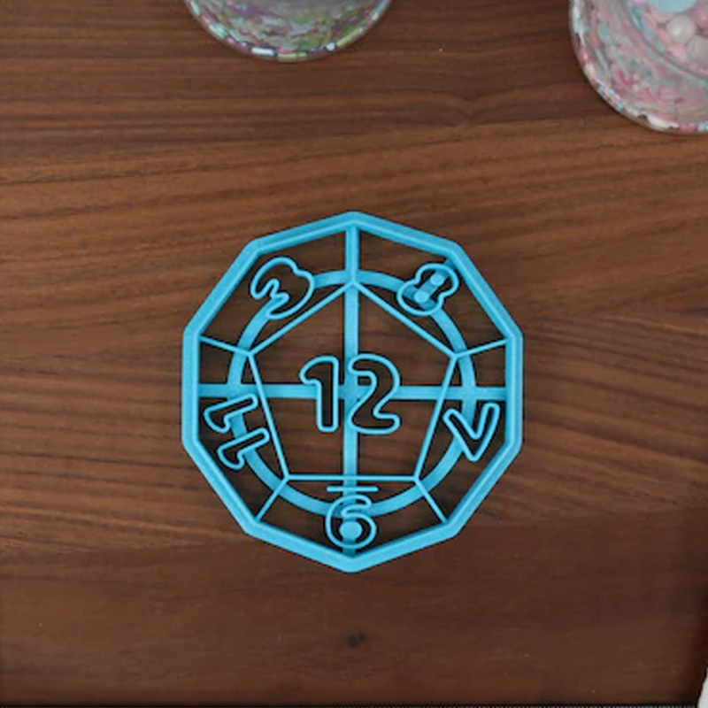 Personalized Dice Cookie Cutter Game Night Baking 3D Printed Baking Tool Craft Stamp for Geek Lover