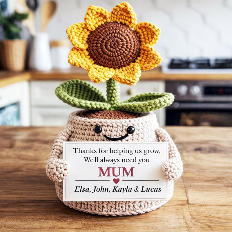 Personalized Flower Crochet Gift For Mum Nan Dad I'll Always Need You Mother's Day Gift Crochet Enthusiasts Gifts