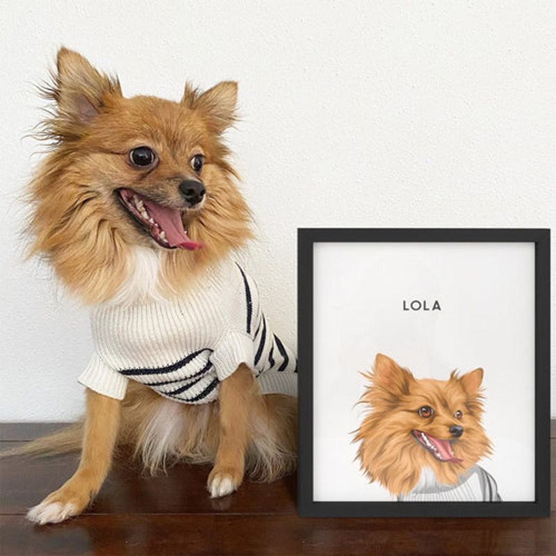 Personalized Pet Lover Modern Pet Portrait