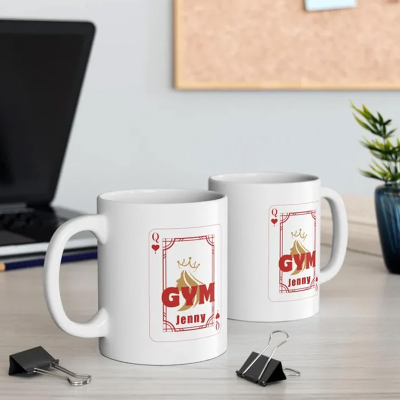 Personalized Gym Queen Mug Couple Queen And King Mug Coffee Bottle Quirky Gift for Fit Couples for Gym Lovers