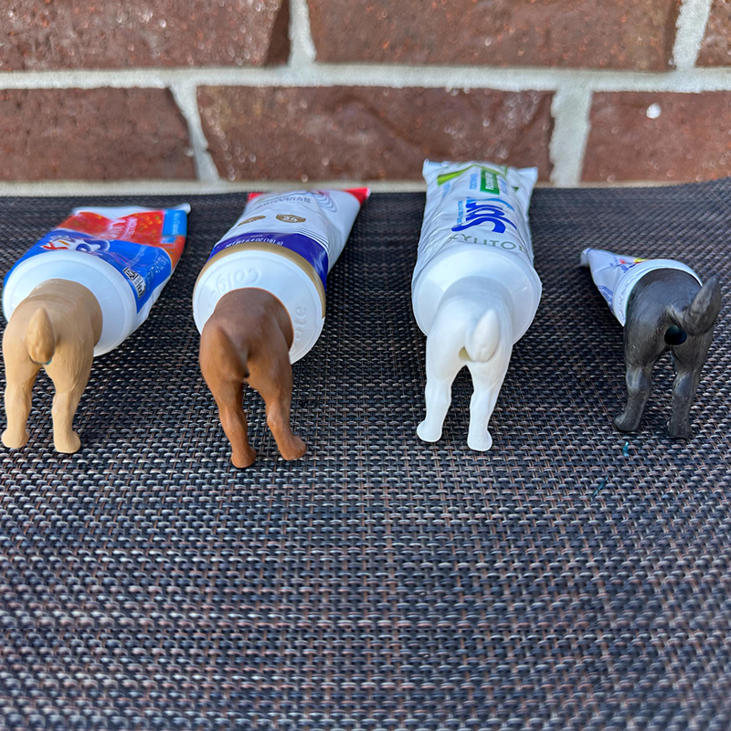 Personalized 3D Printed Dog Butt Toothpaste Pooper Top Quirky Gag Gift Funny Dog Butt Toothpaste Pooper Gift for Him 