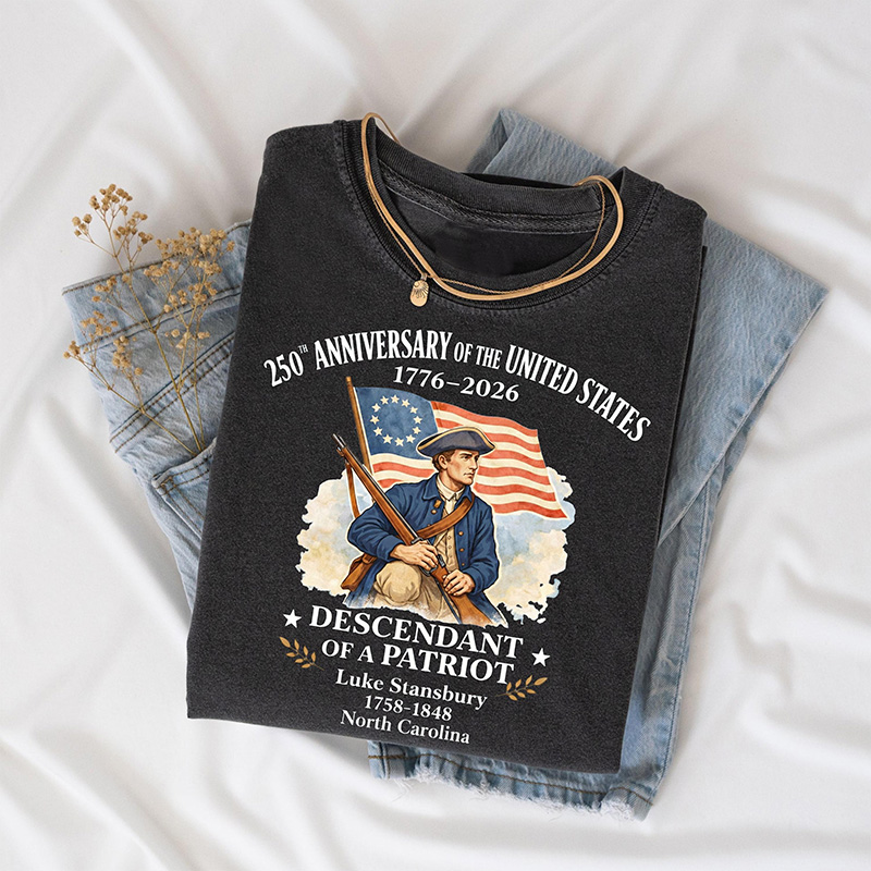Personalized American 250th Anniversary of the United States Shirt, Descendant of a Patriot Tee
