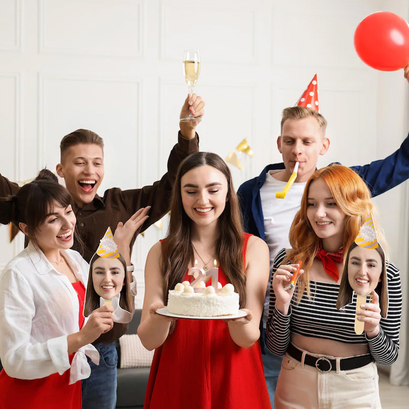 Personalized Family Face on a Stick Big Head Cutouts Funny Party Decorations Fat Head Face sign