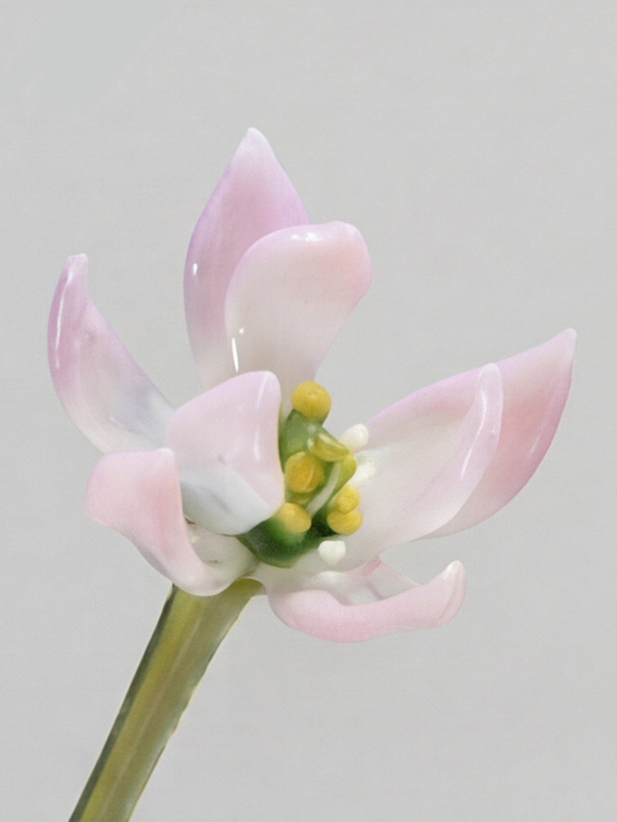 Personalized Glass Birth Month Flower Birth Flower Gift Hand Blown Spring Flower Glass Flower Bouquet Valentine's Day Gift For Her Home Decor-1