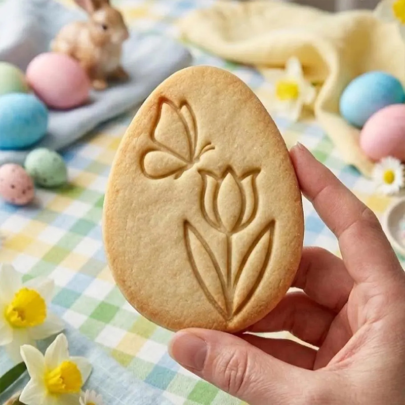 Personalized Cross with Flowers Cookie Cutter Stamp, Easter Day Gifts, Bunny Easter, Easter Baking, Rabbit Cookie, Rabbit Clay Cutter