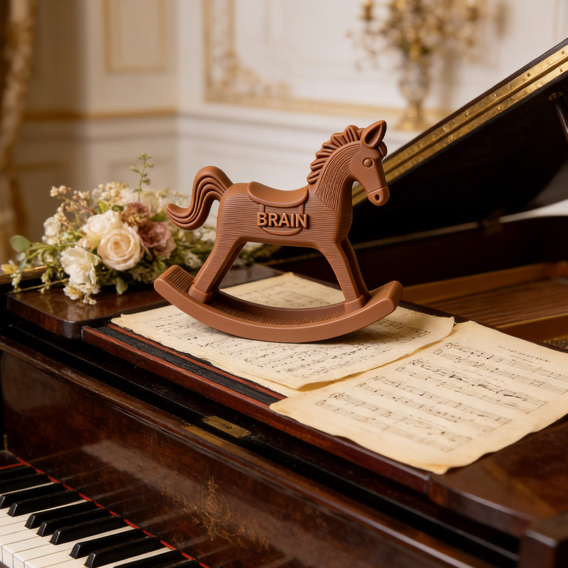 Personalized 3D Print Vintage Small Rocking Horse Children Traditional Baby Nursery Decor Gift for Equestrain Lovers