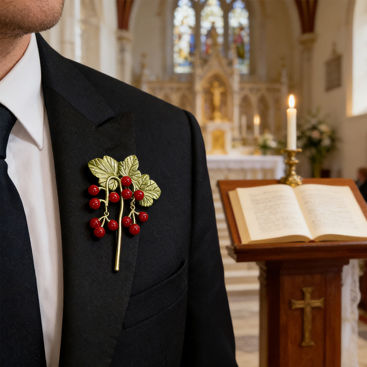 Personalized Bridesmaid flower brooch , Custom Groomsmen Flower Brooch, Wedding Brooch, Birthday Gift for Her