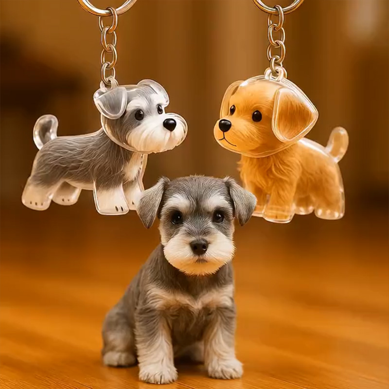 Personalized Pet Hair Keepsake Fur Storage Decoration Souvenir Keychain Pendant Pet Souvenir