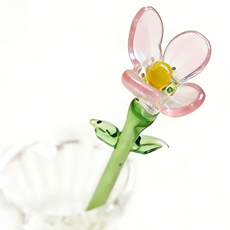 Handmade Glass Flower Bouquet Gift Eternal Bloom Home Office Decoration Friendship Keepsake Mother's Day Gift