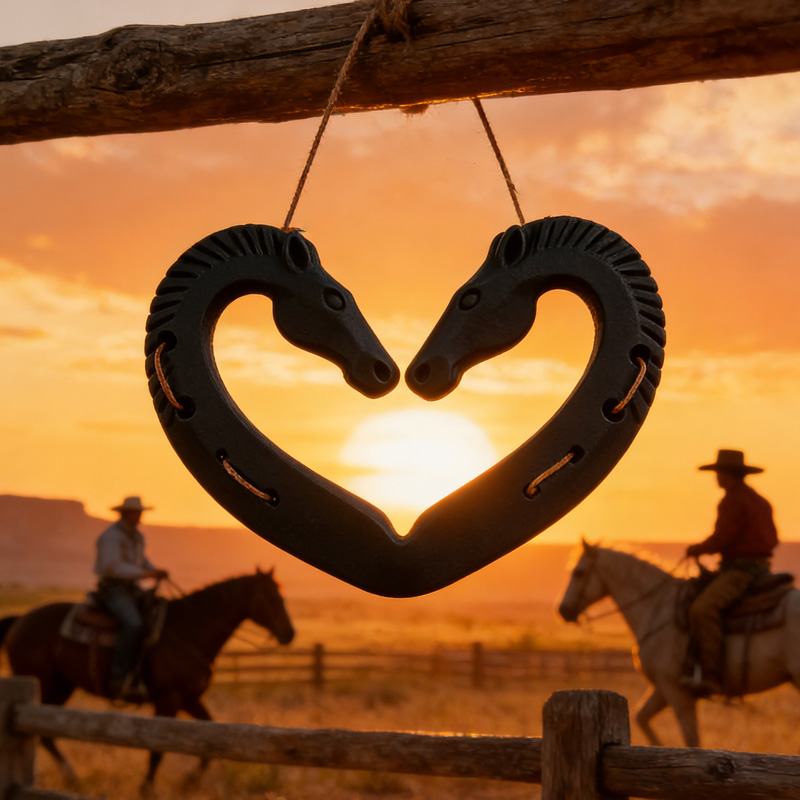 Personalized 3D Print Housewarming Gift Lucky Horseshoe Heart Door Anniversary Good Luck Charm New Home Gift Wall Decor for Equestrain Lovers