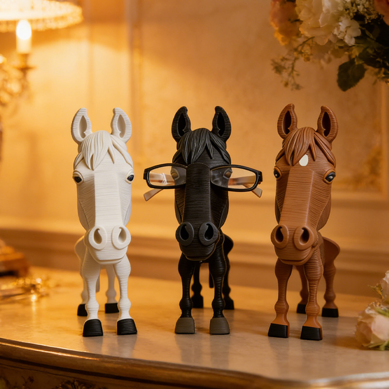 Personalized 3D Printed Horse Glasses Stand Eyeglass Holder for Horse Lover Memorial Decor for Equestrain Lovers