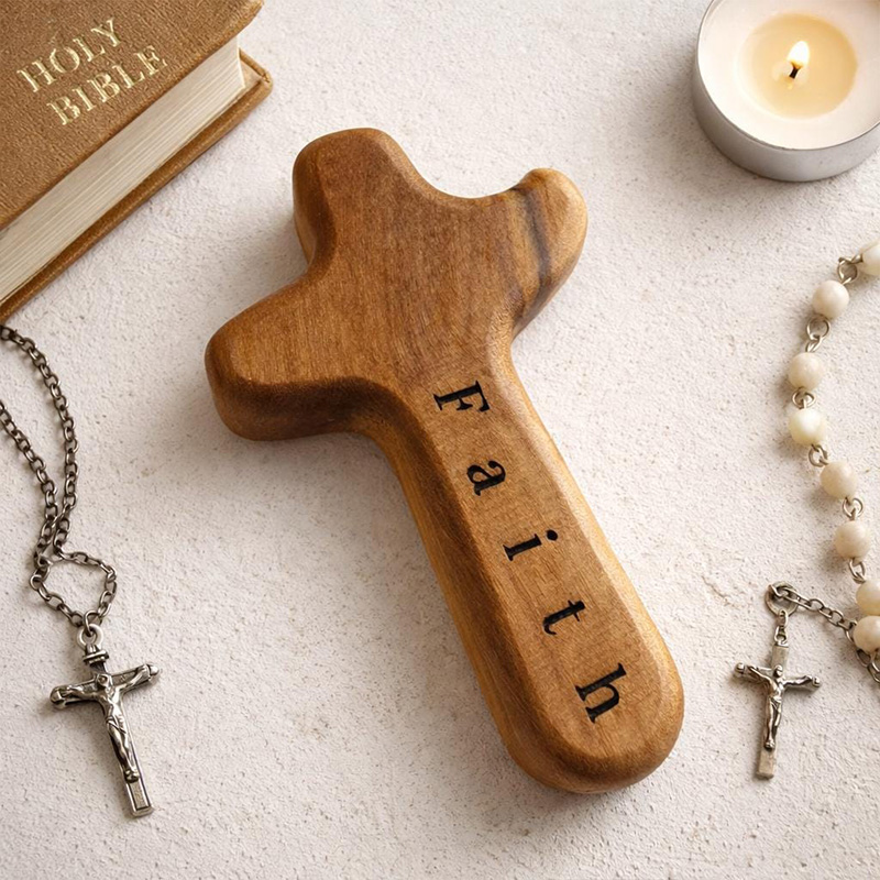 Baseball Pocket Cross Personalized Teen Easter Basket Stuffer for Boy Baseball Wooden Pocket Cross Christian Athlete Easter Gift for Godson