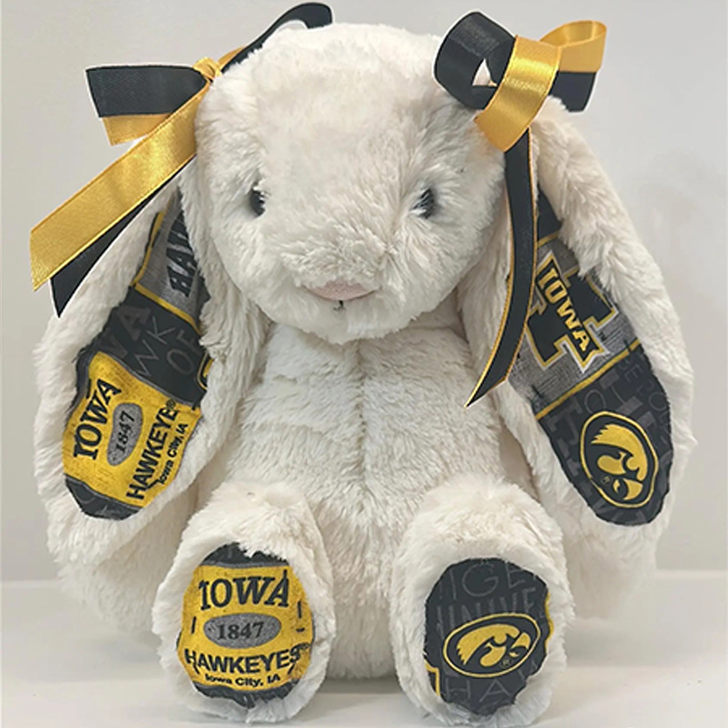Personalized Collegiate Cute Bunny with Custom School Spirit Bunny  Graduation Alumni Gift - Over 1000+ Schools
