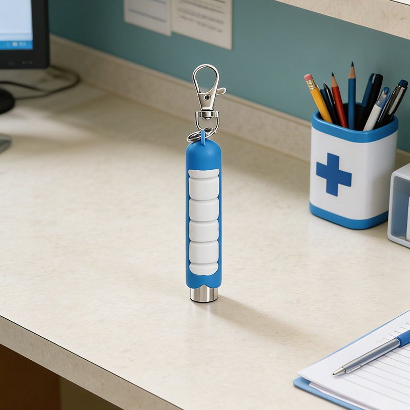 Novelty External Catheter Pen Light Keychain – Funny Light Keychain for Nurse Gift, Medical Humor Accessory