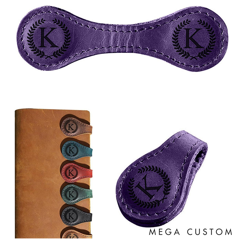 Personalized Leather Magnetic Bookmark Engraved Initials Bookmark Leather Bookmark Handmade Reader Gift Book Lover Gifts