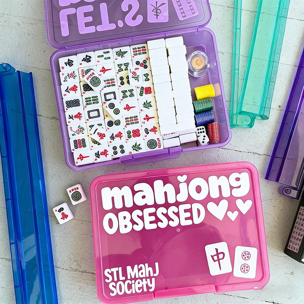 Mahjong Storage Box Personalized Mahj Tile Case for Mahjong Players Custom Mahjong Tile Organizer Gift for Game Lovers