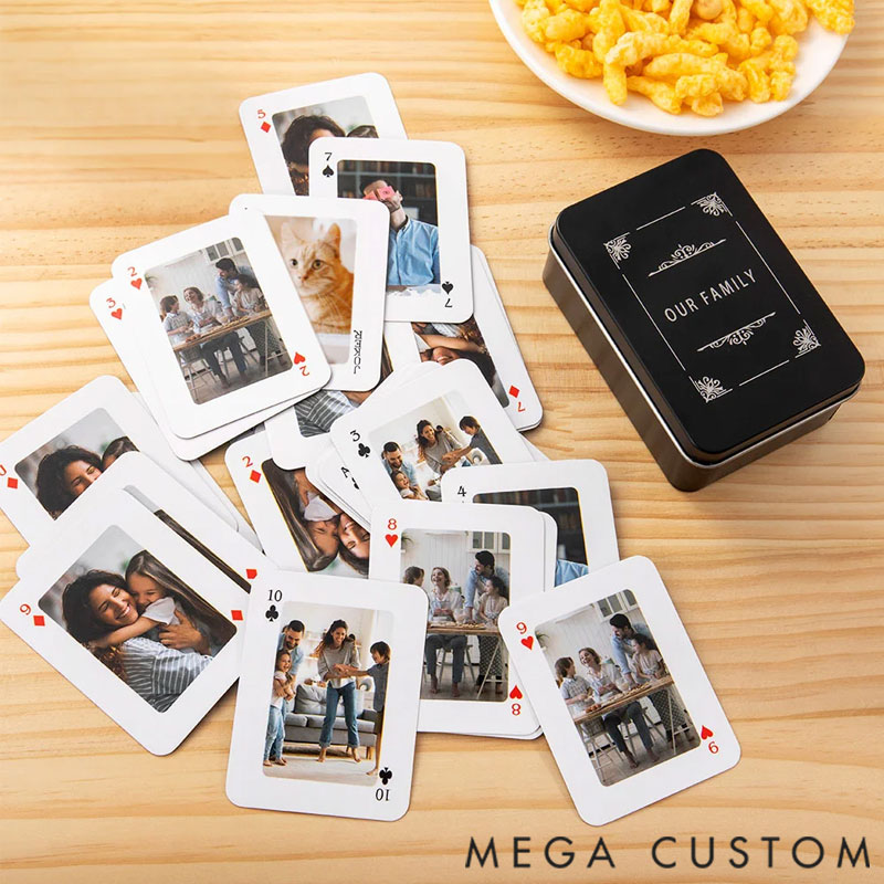 Personalized 54 Pcs Photo Deck Board Game Cards Family Birthday Party Gift