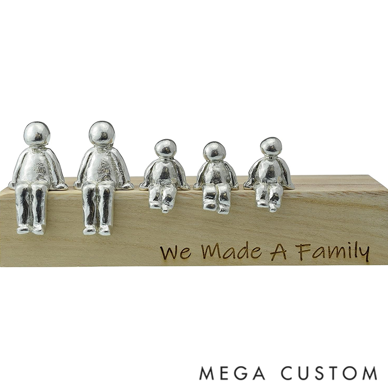 Personalised Choose Your Own Family Combination Metal Sculpture Figurines - Anniversary, Christmas, Fathers Day and Mothers Day Gift Idea