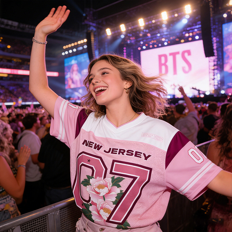 Personalized BTS Fans Crop Jersey K-Pop Member Crop Jersey New 2026 World Tour BTS Mixed Mesh Jersey Gift For Fans