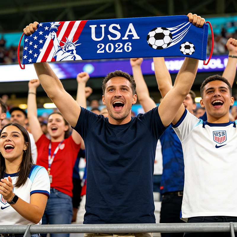 2026 Soccer Match National Flag 4 Pack Banners Handheld National Flag Banners for Soccer Fans