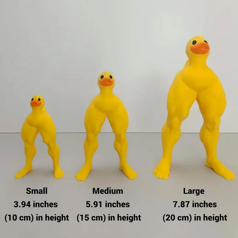Personalized 3D Printed Funny Muscle Muscular Legs Duck Meme Desk Decor Birthday Gift for Friends Gym Rat Gym Lovers