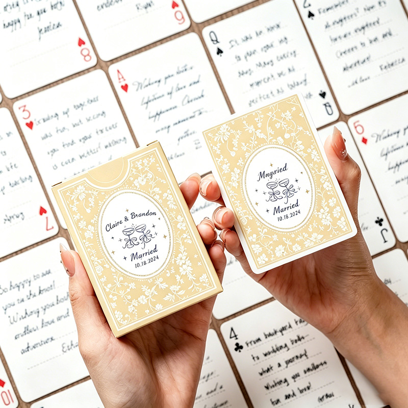 Personalized Fun Wedding Guest Message Playing Cards Deck Personalized Wedding Guest Book Alternative - Unique Wedding Playing Cards