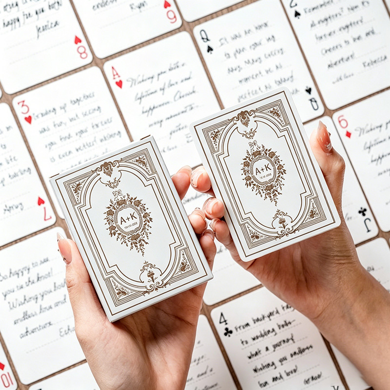 Personalized Wedding Guest Message Playing Cards Deck Personalized Wedding Guest Book Alternative - Unique Wedding Playing Cards
