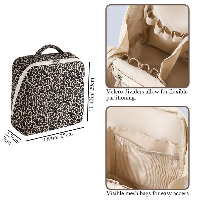 Personalized Embroidered Crochet Tool Storage Bag Custom Large Floral Crochet Tool Storage Bag Multi-Compartment Portable Travel Storage Bag for Women
