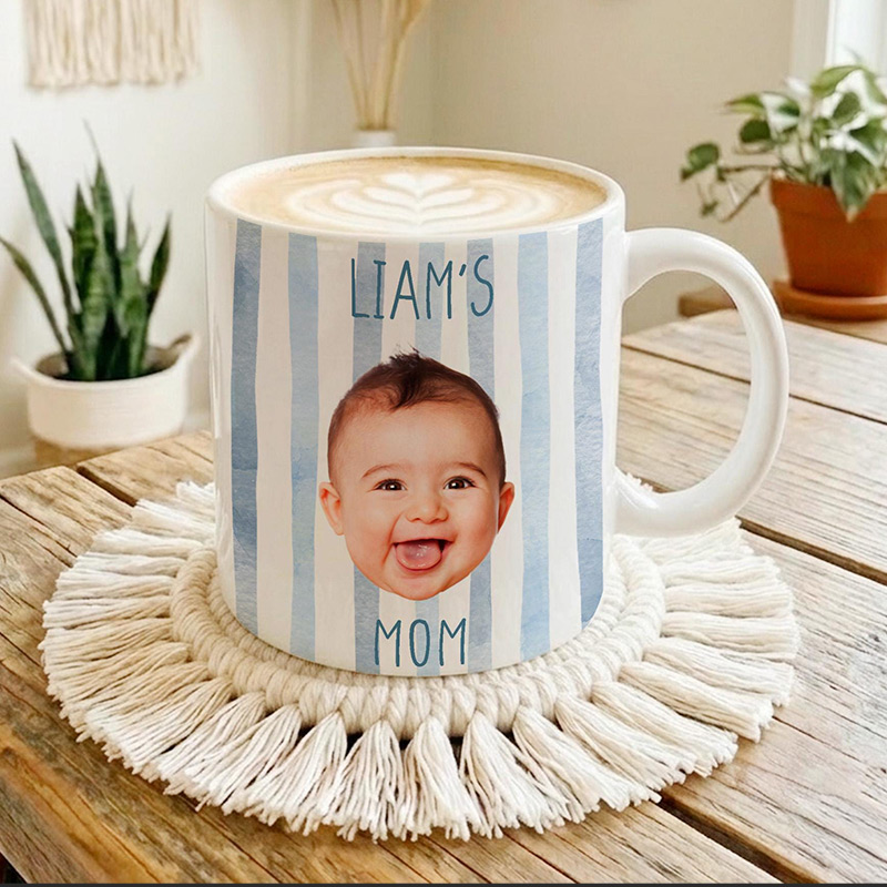 Personalized Dad Mug Father's Day Mug Gift for Dad Custom Baby Face Mug New Parents Gifts Grandparent Present