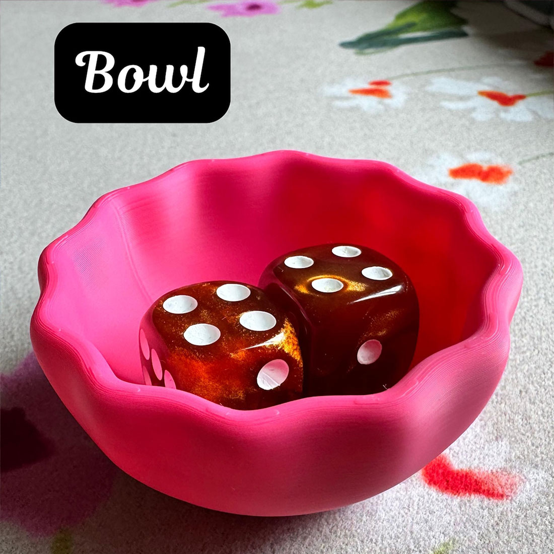 3D Printed Mahjong Trinket Dish Game Night Dice Tray Accessory