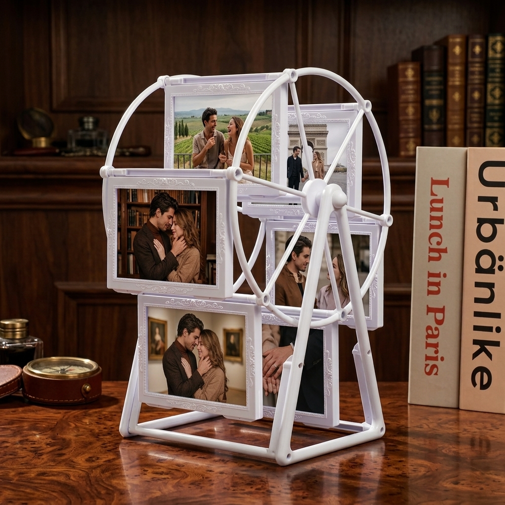 Personalized Photo Ferris Wheel Photo Album Keepsake Family Photo Decor Wedding Gift for Her Housewarming Gift Anniversary Gift for Boyfriend