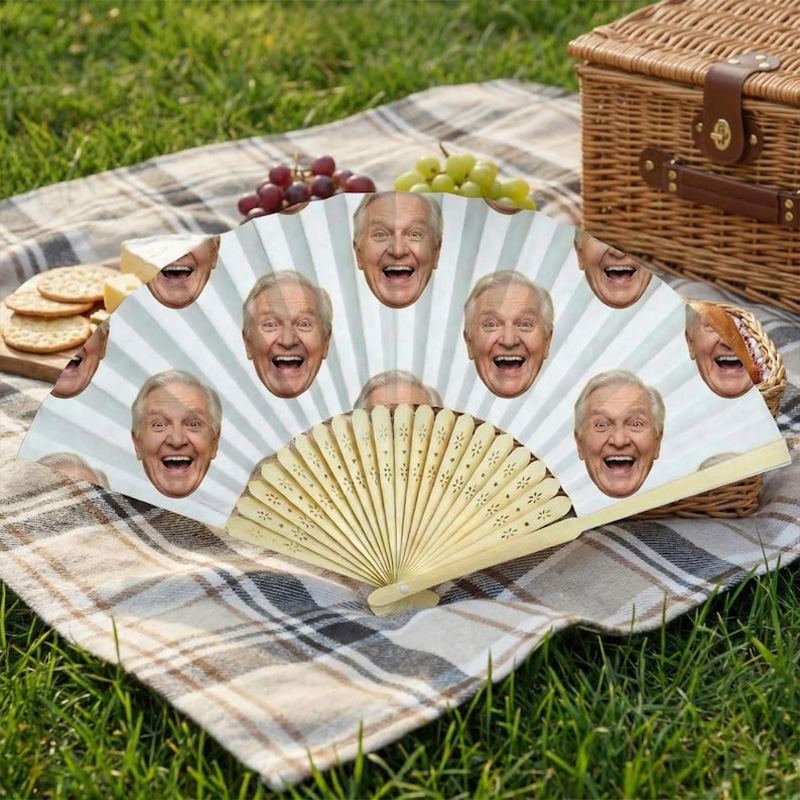 Personalized Photo Face Folding Paper Fans Custom Face Hand Fans  Funny Party Favors for Wedding Bachelorette Couple Gift Newlywed