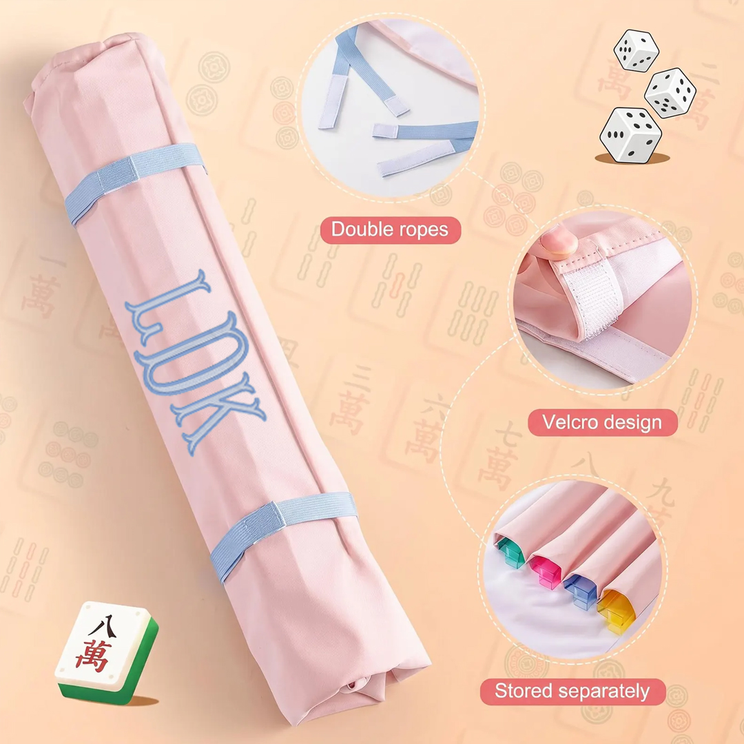 Personalized Mahjong Racks Storage Bag Custom Embroidery Monogram Mahjong Game Night Accessory Gift for Mahjong Lovers