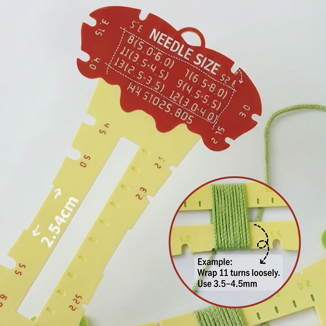 3d Printed Apple Calipers Needle Size Measuring Rulers Density Rulers Knitting Needles Crochet Hooks