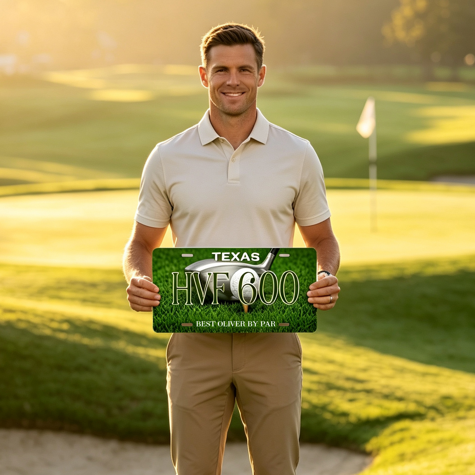 Personalized Golf License Plate Custom Name and State for Golf Player