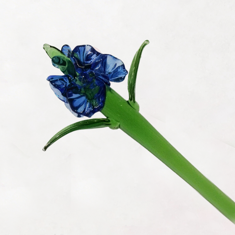 Handmade Glass Birth Month Flower Snowdrop Rose Larkspur Gift For Mom Family Birth flower Bouquet