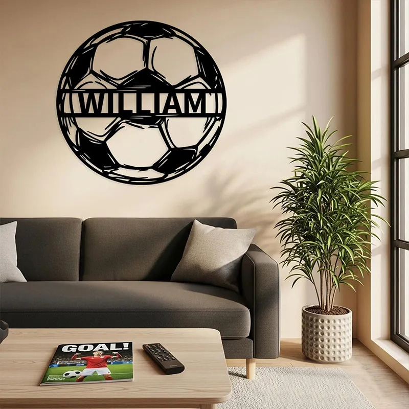 Personalized Soccer Player Metal Wall Art and Gift for Soccer Lovers