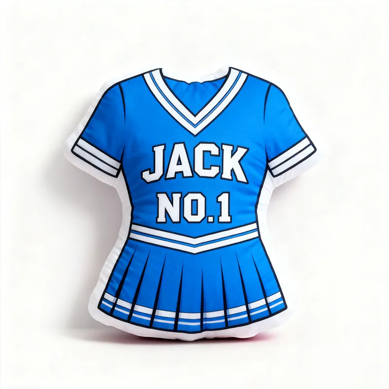 Personalized Cheerleading Uniform Pillow with Custom Name and Number Design