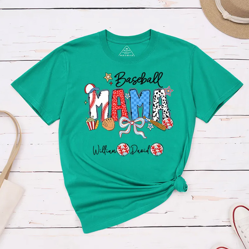 Personalized Baseball T-Shirt with Custom Name and Design for Mom Nana and More